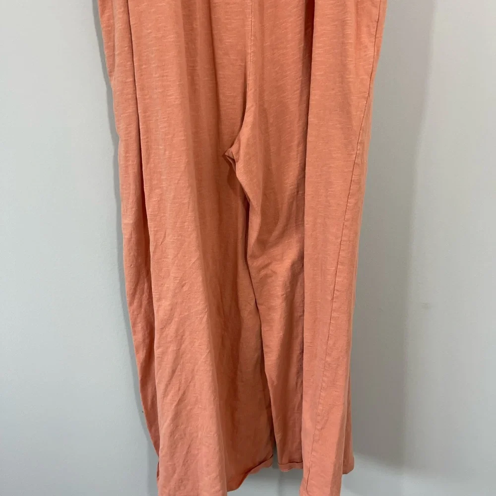 ASOS Apricot Peach Tie Front Swing Wide Leg Jumpsuit - Picture 12 of 13